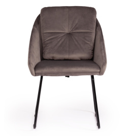 Кресло STAR (mod. CY-1919) вельвет/металл, 68 х 60 х 88 см , серый (HLR 24)/черный  фото 4