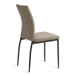 Стул CAPRI (mod. BC565-DC) металл, флок, 43 х 53 х 92 см, Dark grey (темно-серый) HLR24 / черный фото 5