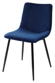 Стул TINTIN BLUVEL-86 NAVY BLUE / черный каркас М-City фото 1