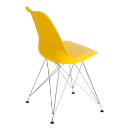 Стул TULIP IRON CHAIR (mod.EC-123) / 1 шт. в упаковке металл/пластик, 54,5*48*83,5см, желтый фото 3