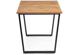 Стол деревянный Лота Лофт 120(160)х75 черный матовый / дуб крафт золотой фото 5