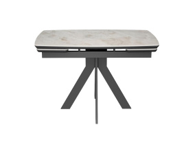 Стол DikLine DKU120 Керамика Italian Grey (глянец серый)/подстолье черное/опоры черные (2 уп.) фото 2