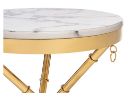 Журнальный стол Monika 50х55 marble / gold фото 4