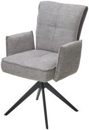 Стул PONCE 360 град. поворот. Brego-07 Серый, ткань/ XD841-16 Серый, букле/ Черный, ®DISAUR фото 1