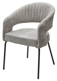 Стул SNUG 3018-03 светло-серый, шенилл / черный каркас, ®DISAUR фото 1