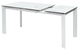 Стол CORNER 120 MATTE STATUARIO Белый мрамор матовый керамика, стекло/ белый каркас, ®DISAUR фото 3