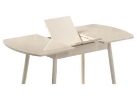 Стол стеклянный Калверт кремовый фото 5