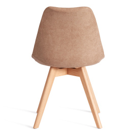Стул TULIP SOFT (mod. 053V) дерево/пластик/ткань, 49,5 x 54,5 x 84 см, Бежевый (Beige)  LY1701-4  фото 4