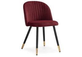 Стул на металлокаркасе Gabi wine red / black фото 1