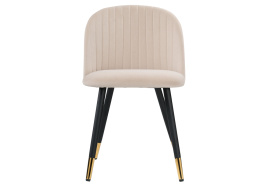 Стул на металлокаркасе Gabi beige / black / gold фото 3