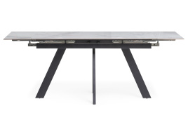 Керамический стол Невис 140(200)х80х76 creto statuario cara polished / черный фото 3