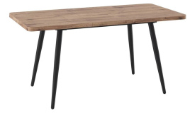 Стол раздвижной BORG RADIAL-120 (Дуб велингтон/Черный) 120(160)х80 фото 2