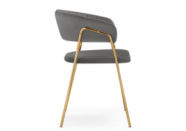 Стул на металлокаркасе Kamelia 1 dark gray / gold фото 3
