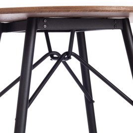 Стол RUSTO (mod. 283) МДФ/металл, D100 х 75 см, Black (Черный) / Walnut (Орех) 10 фото 5