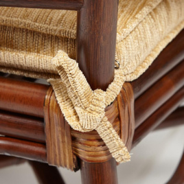 Комплект обеденный "ANDREA GRAND" (стол со стеклом+6 кресел+ подушки) Pecan Washed (античн. орех), Т фото 2