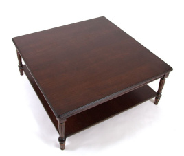 Стол журнальный "Луиджи-16" (110х110хН45) темный орех+патина темная) фото 2