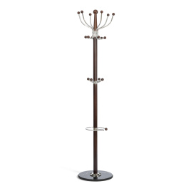 Вешалка Hanami (mod. GH-8617) дерево/хром/мрамор, 37 x 37 x 175 см, Black (Черный) / Walnut (Орех) фото 1