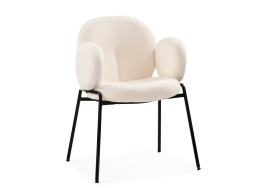 Стул на металлокаркасе Kalipso white / black фото 2