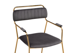 Стул на металлокаркасе Aspen dark gray / gold фото 5