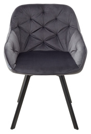 Стул GALE 360 град. поворот. BLUVEL-14 GREY, велюр/ черный каркас, М-City фото 4