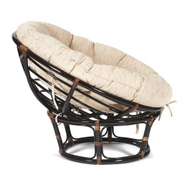 Кресло PAPASAN/ПАПАСАН 23/01 W  /с подушкой/ диаметр подушки 129 см, 115х101х104 см, Antique brown ( фото 4