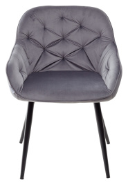 Стул BREEZE BLUVEL-14 GREY, велюр / черный каркас М-City фото 3