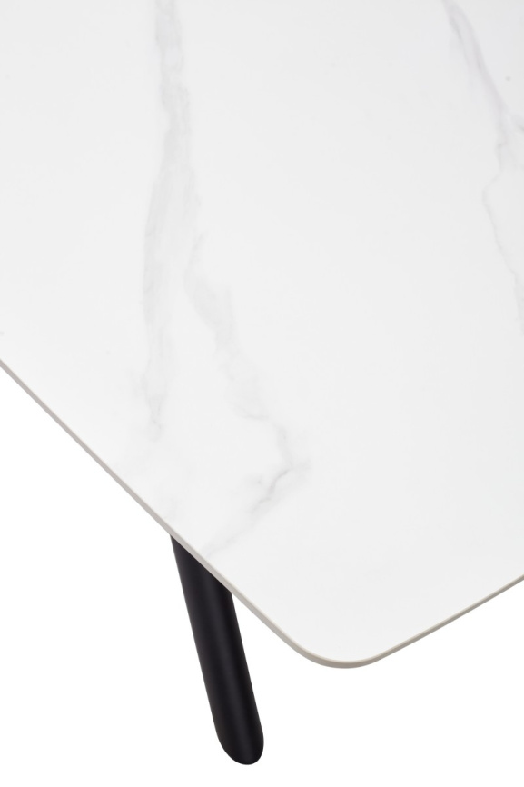 Стол RIVOLI 140 MATT WHITE MARBLE SOLID CERAMIC / BLACK, ®DISAUR фото 6