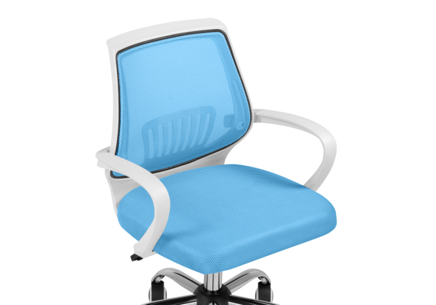 Компьютерное кресло Ergoplus blue / white фото 6