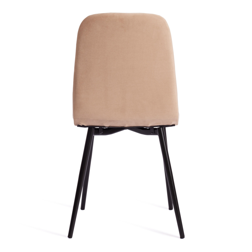 Стул ARC  Велюр/металл , 46 х 52 х 88 см, бежевый/черный фото 4