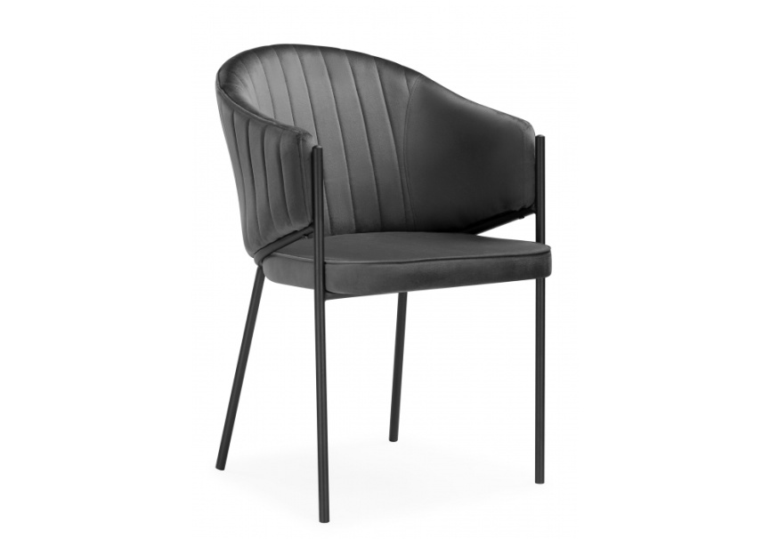Стул на металлокаркасе Kortni dark grey / black фото 1