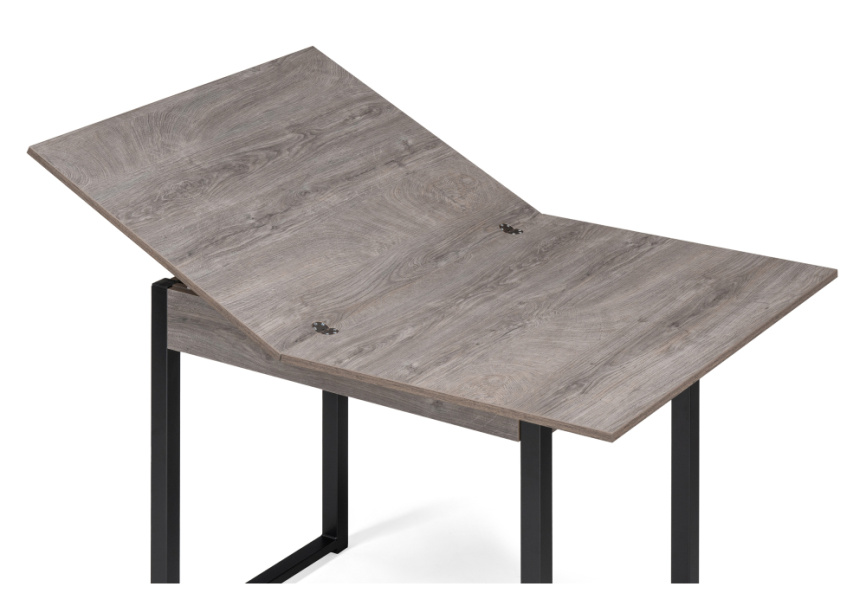 Стол деревянный Ибби 90(128)х64х77 рошелье / черный матовый фото 6