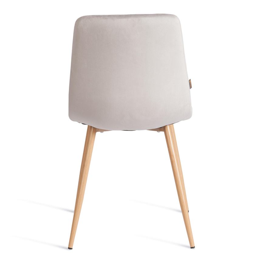 Стул CHILLY (mod. JSC-220) Велюр/металл , 44,5х52,5х88 см, Light grey (светло-серый) HLR14 / натурал фото 8