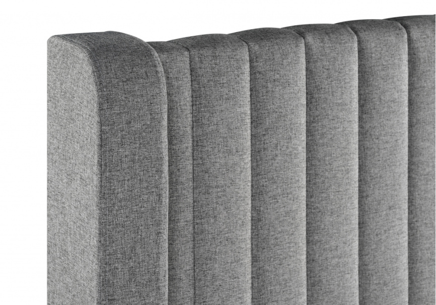 Кровать Tulip 160х200 с ПМ метрополитан грей / белая матовая фото 12