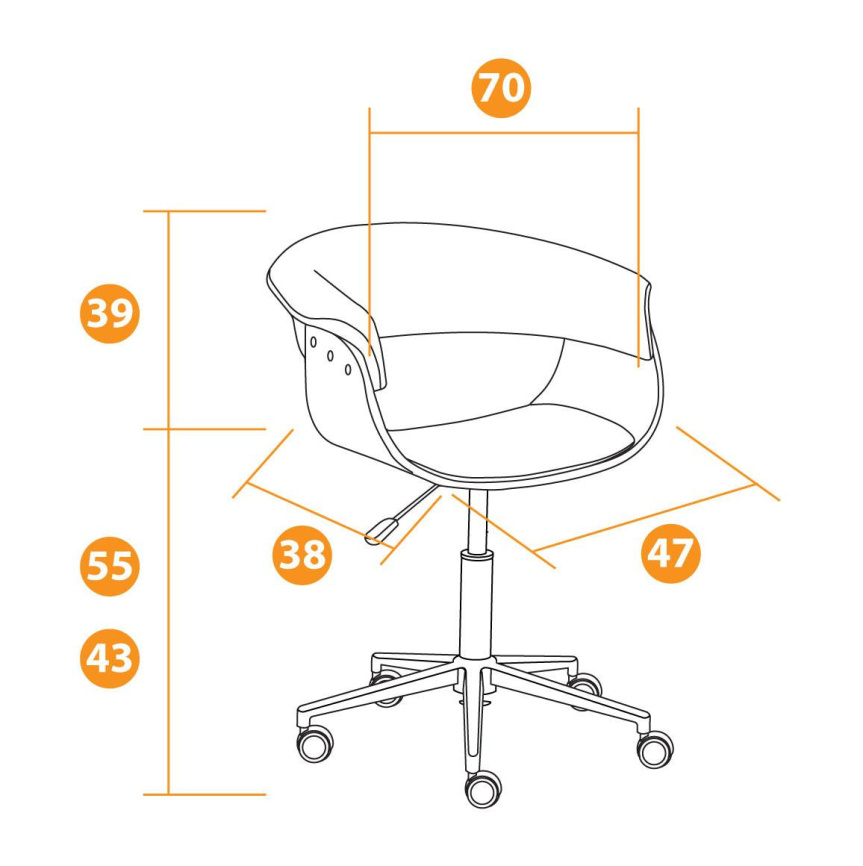 Кресло Вимта/Vimta орех, кож/зам черный фото 2