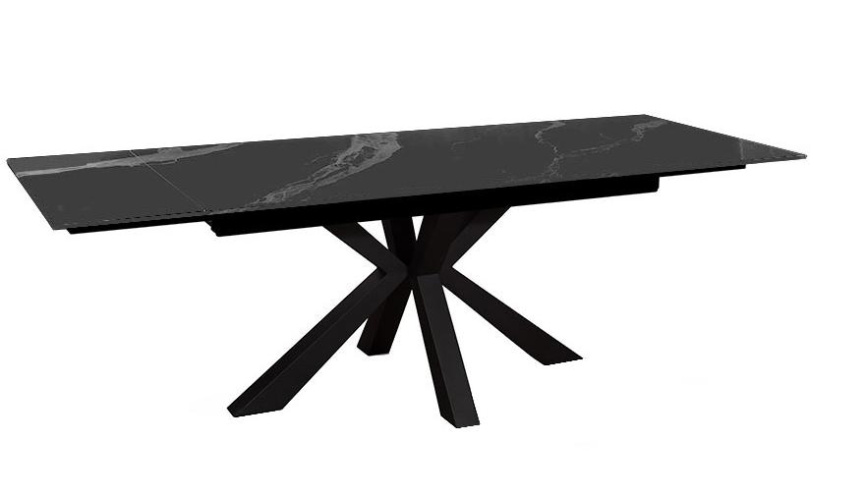 Стол DikLine SFE160 Керамика Черный мрамор/подстолье черное/опоры черные (2 уп.) фото 2