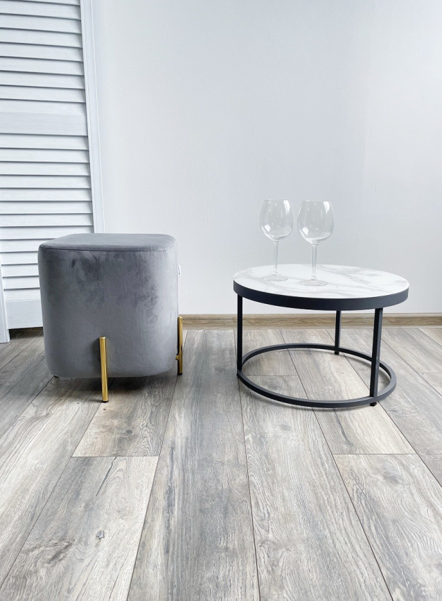 Пуф для гостиной ARES BLUVEL-14 GREY / GOLD М-City фото 3