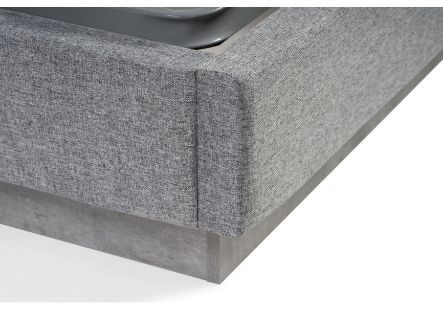 Кровать Tulip 160х200 с ПМ метрополитан грей / белая матовая фото 11