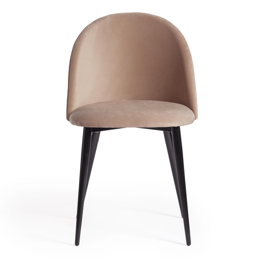 Стул Монро/Monro (мод. 710) ткань/металл, 55х51х78см, бежевый бархат 5/черный фото 5