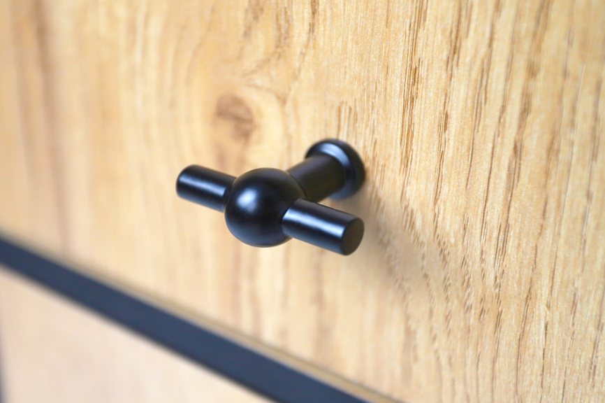 Стеллаж Берген-3, Дуб крафт золотой/Черный фото 13