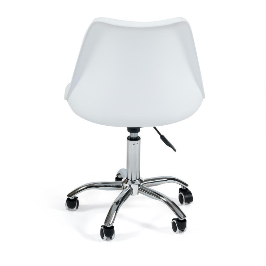 Офисное кресло Тулип/Tulip (мод.106-1) металл/пластик/PU, 58 x 47 x 97см, White (белый) / Chrome (хр фото 3