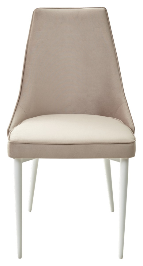 Стул НЕПАЛ (NEPAL-P) ЛАТТЕ #25, велюр/ белый каркас фото 2