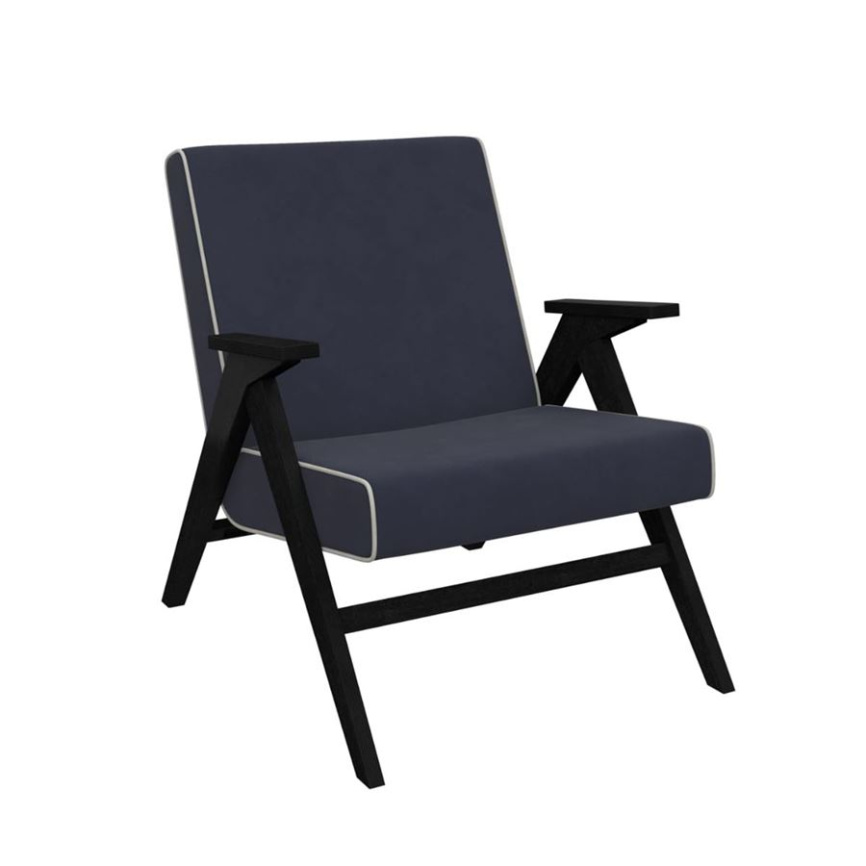 Кресло "Вест" (Венге, ткань Verona Denim Blue, кант Verona Light Grey ) фото 1
