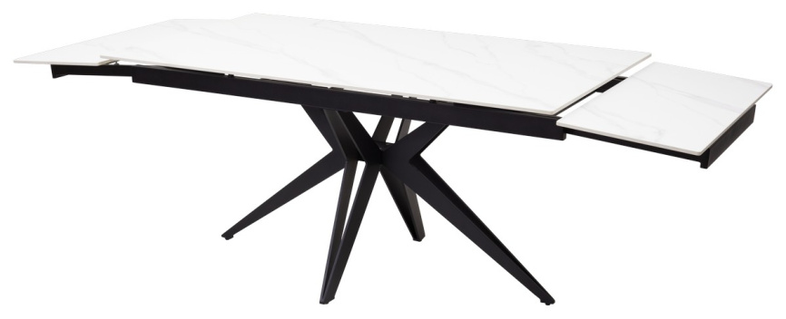 Стол FORIO 160 MATT WHITE MARBLE SOLID CERAMIC / BLACK, ®DISAUR фото 8