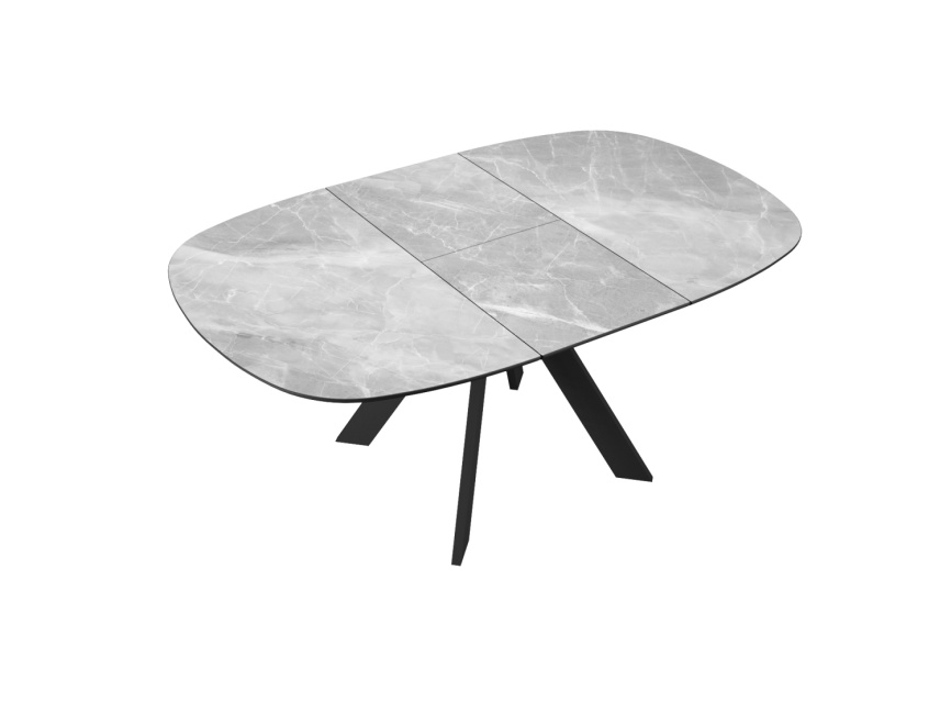 Стол DikLine BK100 Керамика Серый мрамор/подстолье черное/опоры черные фото 5