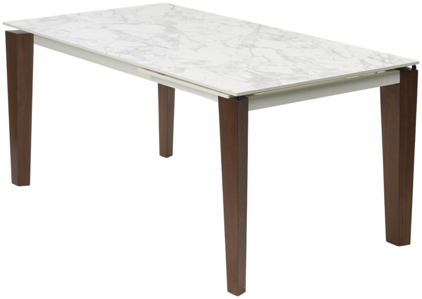 Стол ESMIR 160 MATTE ARABESCATO SOLID CERAMIC/ орех, ®DISAUR фото 1