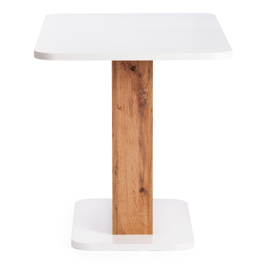Стол обеденный Gent/Гент ЛДСП, 110-145х68,6х75,5см, дуб вотан/белый фото 2
