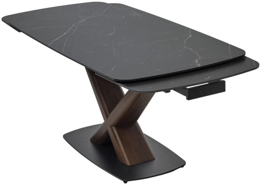 Стол BLANCO 160 MATT BLACK MARBLE SOLID CERAMIC / Орех, ®DISAUR фото 8