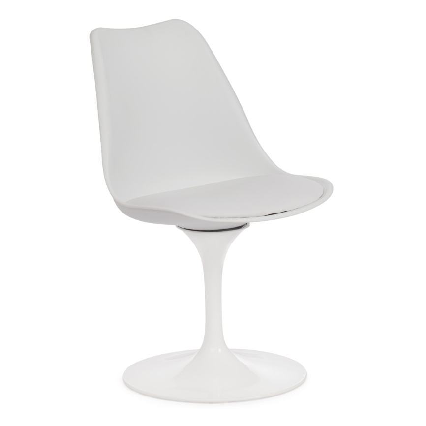 Стул Тулип Фэшн Чаир/Tulip Fashion Chair (мод.109) металл/пластик/, 48х55х81см, белый/белый фото 1