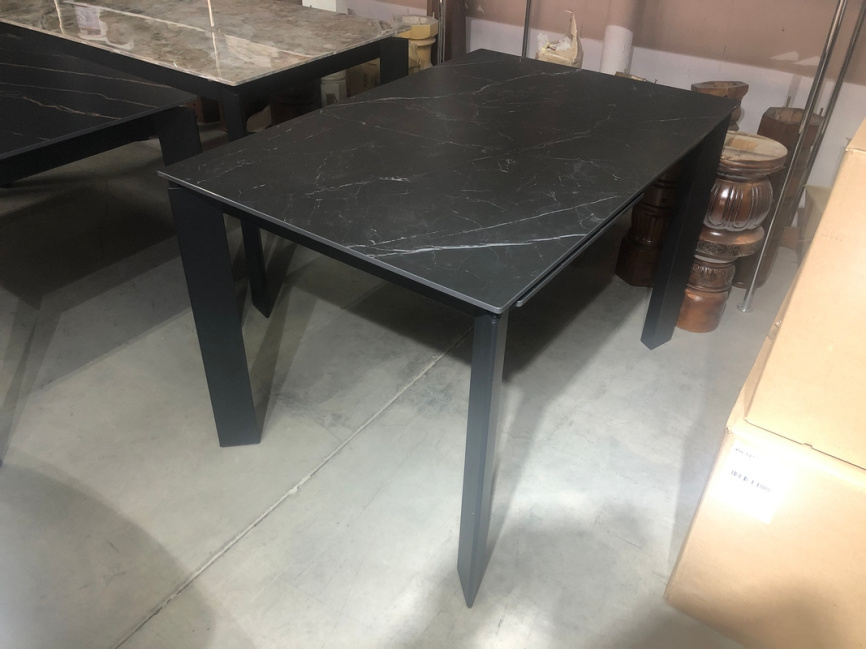 Стол CORNER 120 MATT BLACK MARBLE SOLID CERAMIC / BLACK, ®DISAUR фото 6