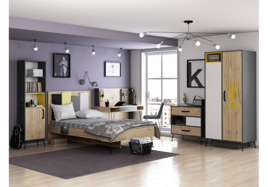 Компьютерный стол Нобира антрацит / дуб ирландский фото 2